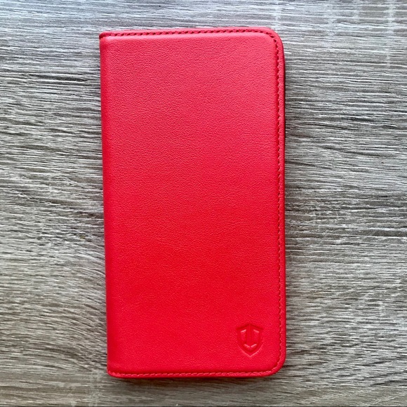 🆑 [4/$20] Sheldon Red Leather Android Galaxy Case Cover Wallet - Picture 3 of 5